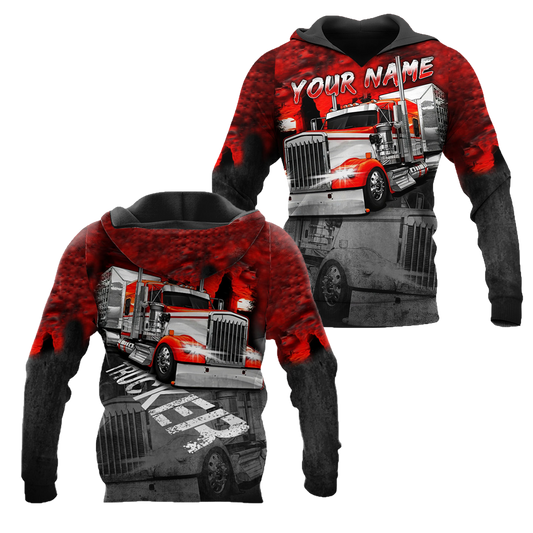 Personalized Red Trucker 3D Printed Unisex Shirts TN