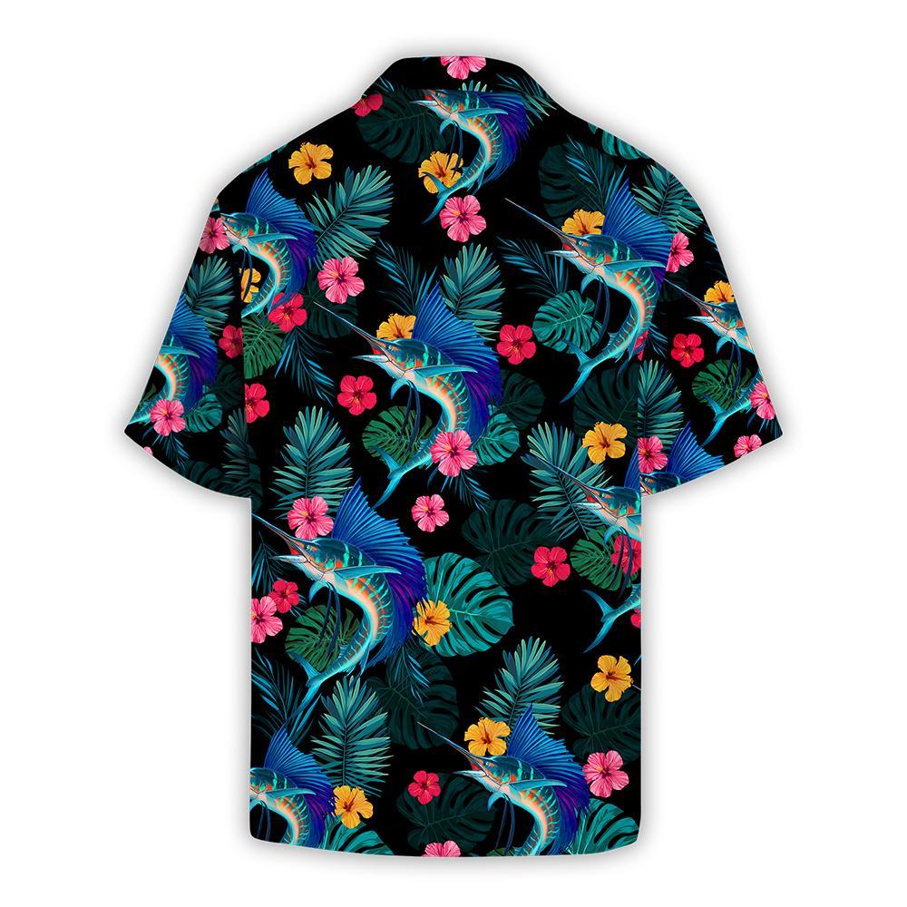 Sailfishs Hibiscus Tropical Hawaii Shirt