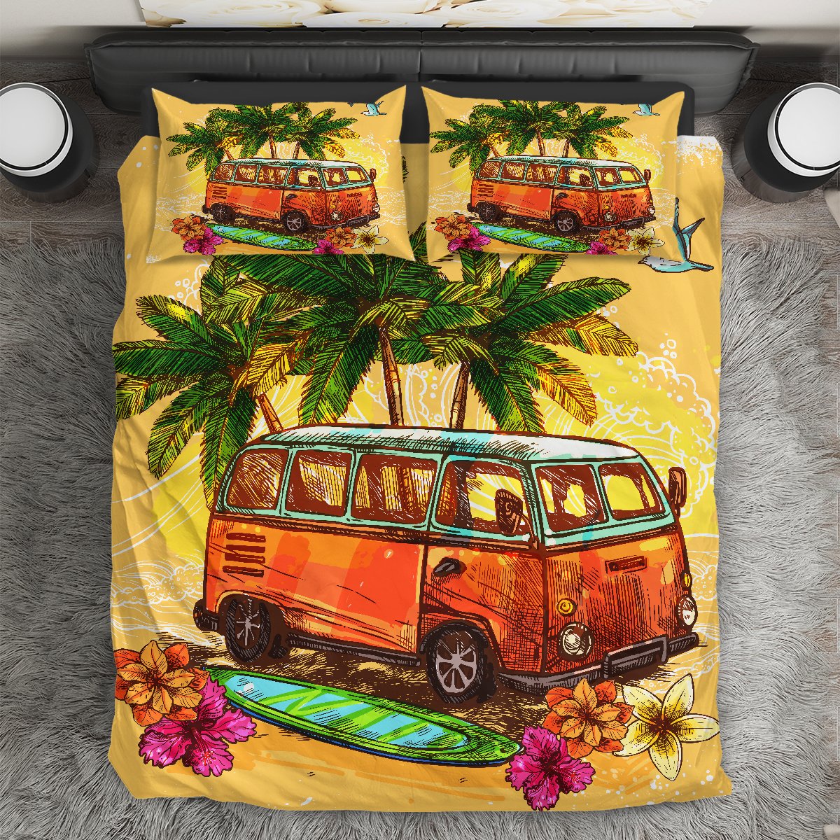 Happy Summer Camping Bedding Set AM072044-NM-Bedding Set-NM-Twin-Vibe Cosyβ’