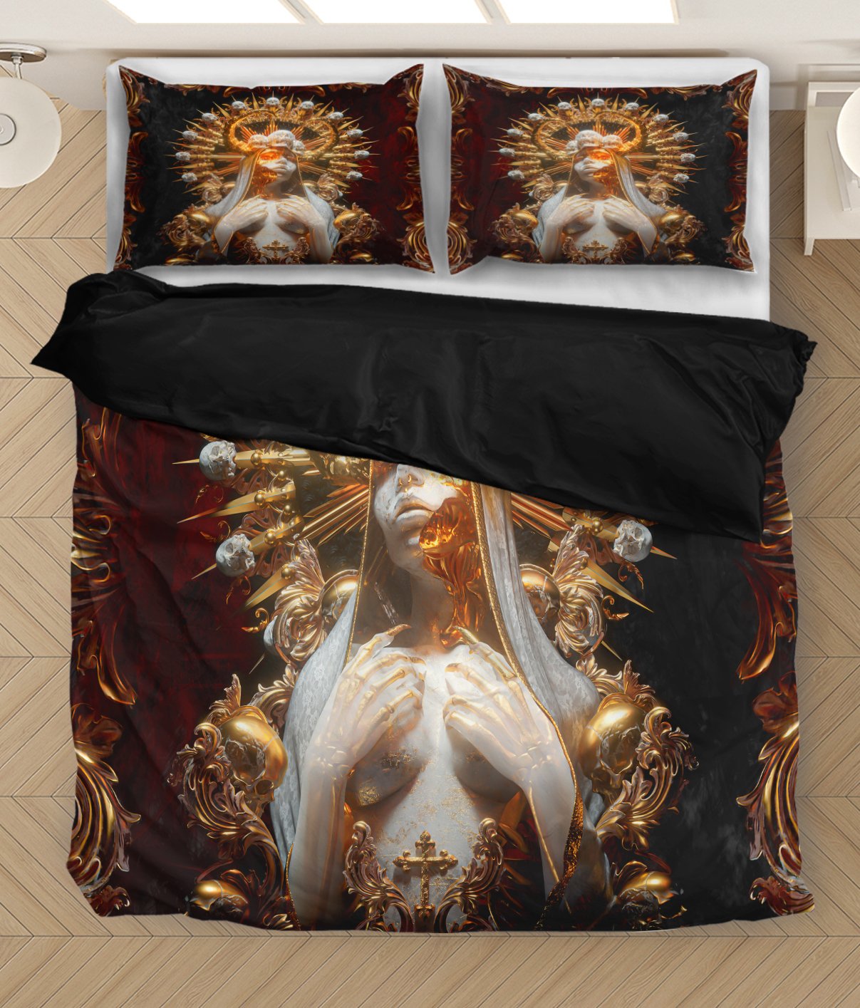 Skull Art Bedding Set HAC170604-NM-Bedding Set-NM-Twin-Vibe Cosyβ’