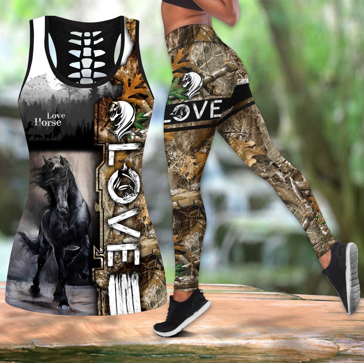 Love Horse Combo Tank + Legging Pi060401 - Amaze Style™-Apparel