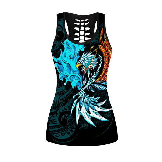 Amazing Eagle Warrior Polynesian Tattoo Legging & Tank top ML