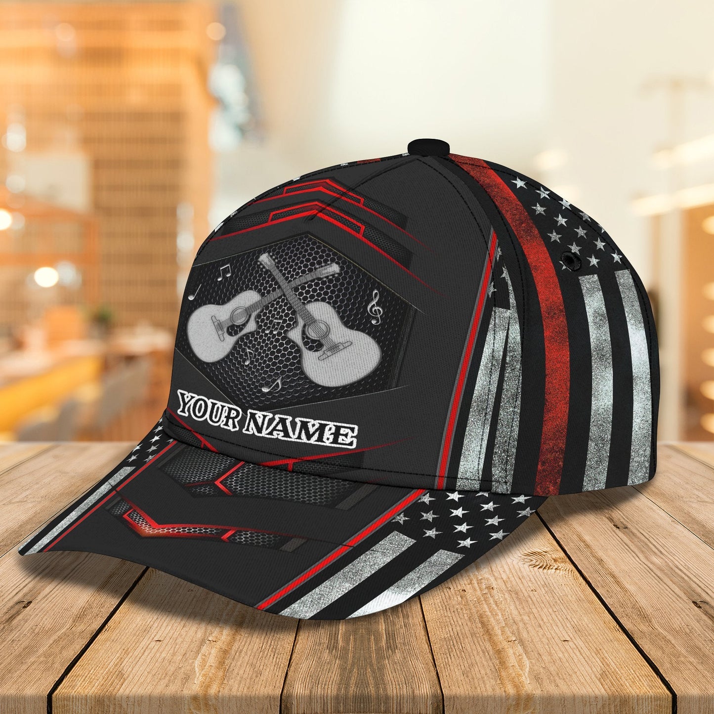 Personalized Guitar 3D Printed Cap