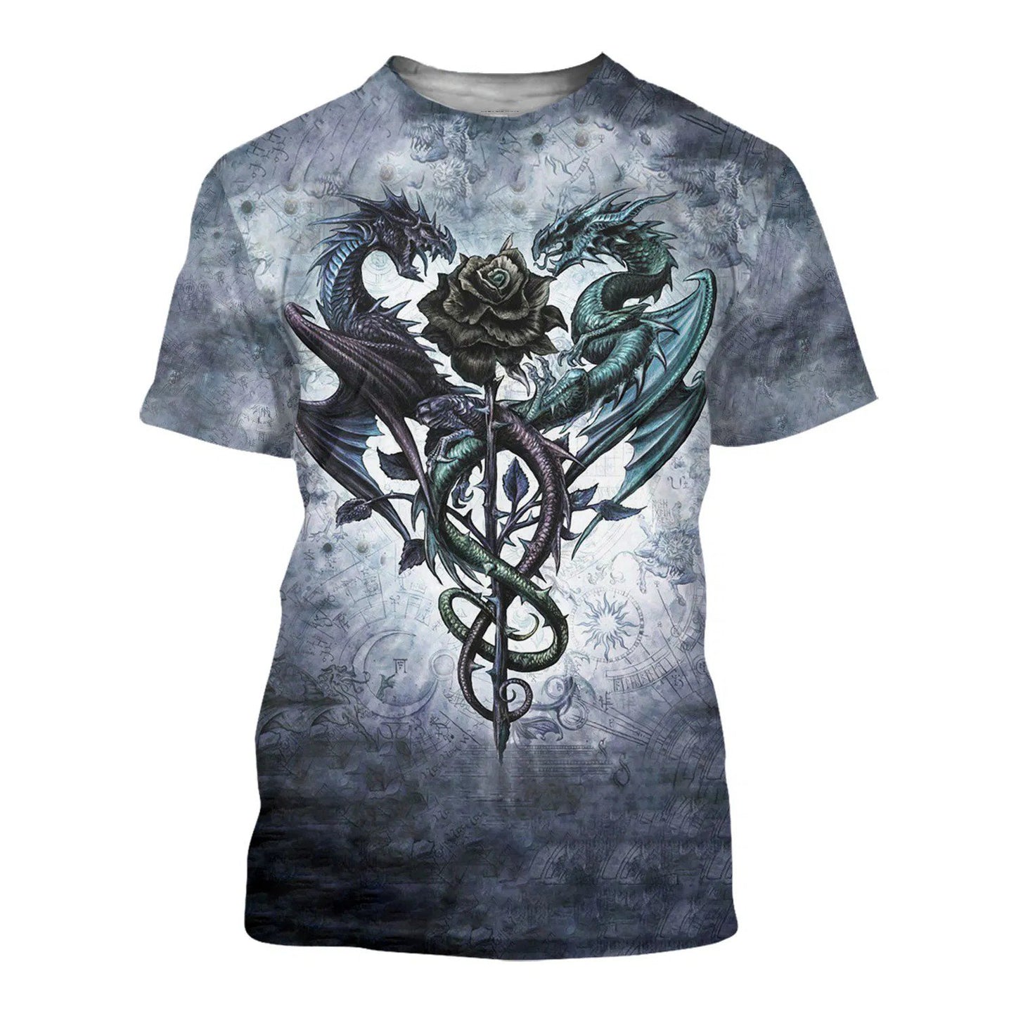 3D Tattoo and Dungeon Dragon Hoodie T Shirt For Men and Women HD111-Apparel-NM-T-Shirt-S-Vibe Cosy™