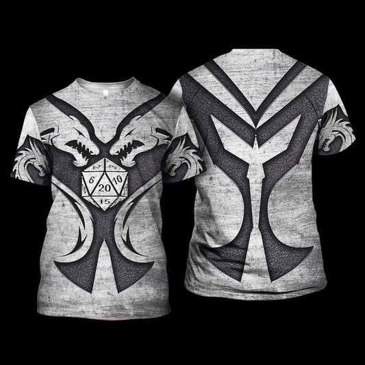 3D Tattoo and Dungeon Dragon Hoodie NM050972-Apparel-NM-T-shirt-S-Vibe Cosy™
