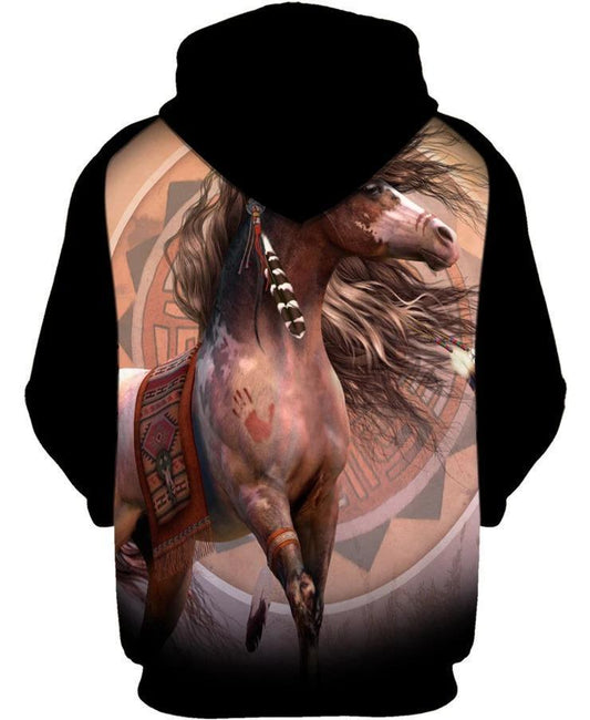 3D All Over Print Horse Hoodie NM120809-Apparel-NM-Hoodie-S-Vibe Cosy™
