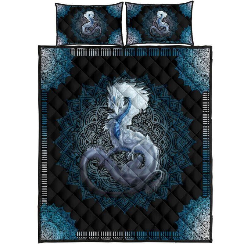 Loving White Dragon Quilt Bedding Set NM20042301-Quilt-NM-Queen-Vibe Cosy™