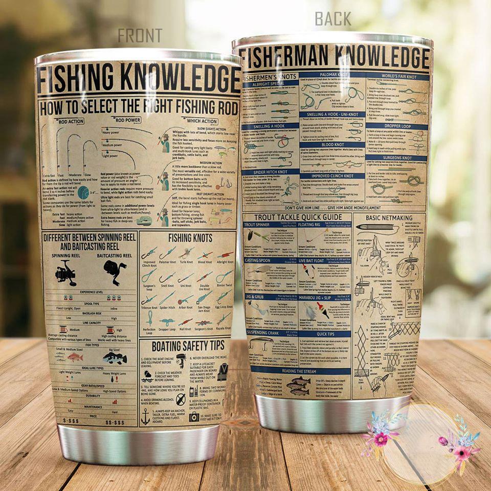 Fishing Knowledge Stainless Steel Tumbler 20 Oz NMT0203105-Tumbler-NM-Vibe Cosyโข