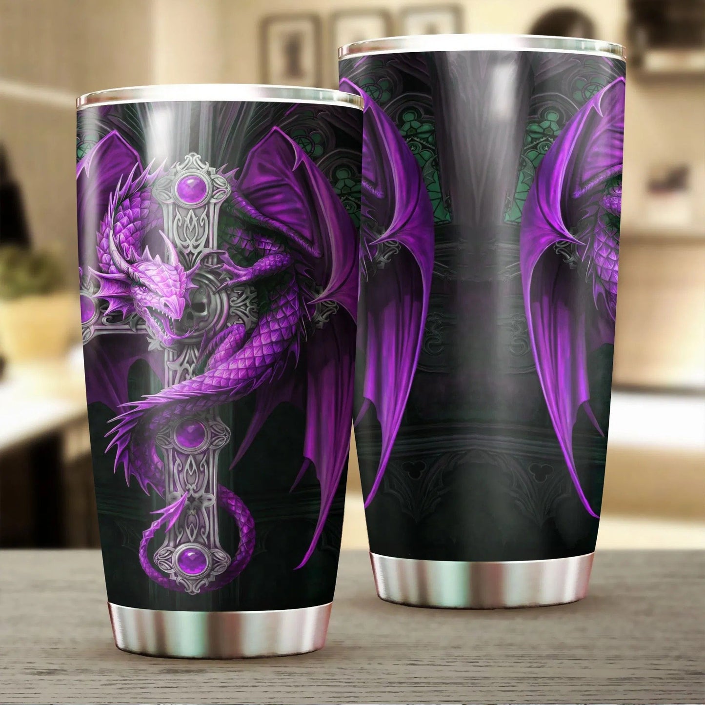 Dragon & Dungeon Tattoo Tumbler 20 Oz NMT020312-NM-Vibe Cosy™