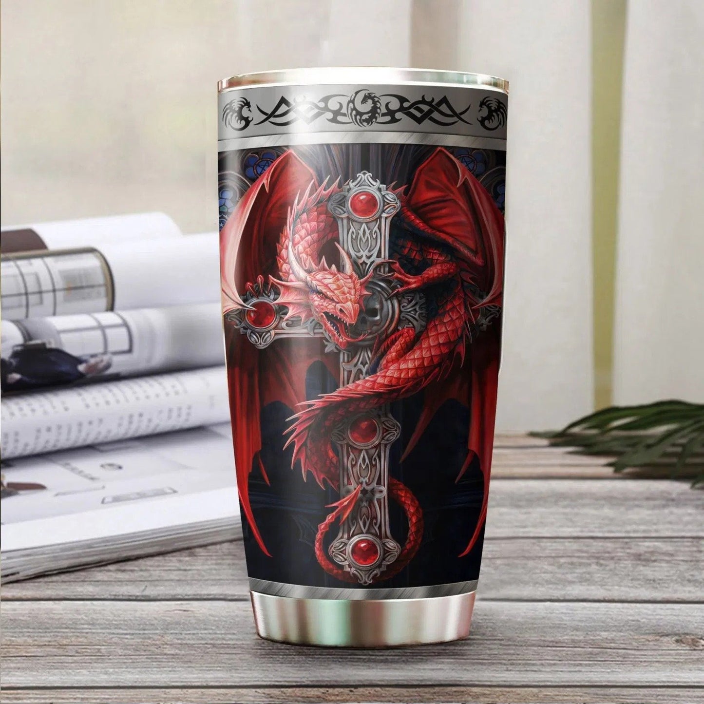 Dragon & Dungeon Tattoo Tumbler 20 Oz NMT020322-NM-Vibe Cosy™