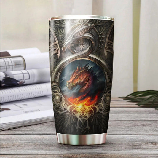 Dragon & Dungeon Tattoo Tumbler 20 Oz Pi020323-NM-Vibe Cosy™