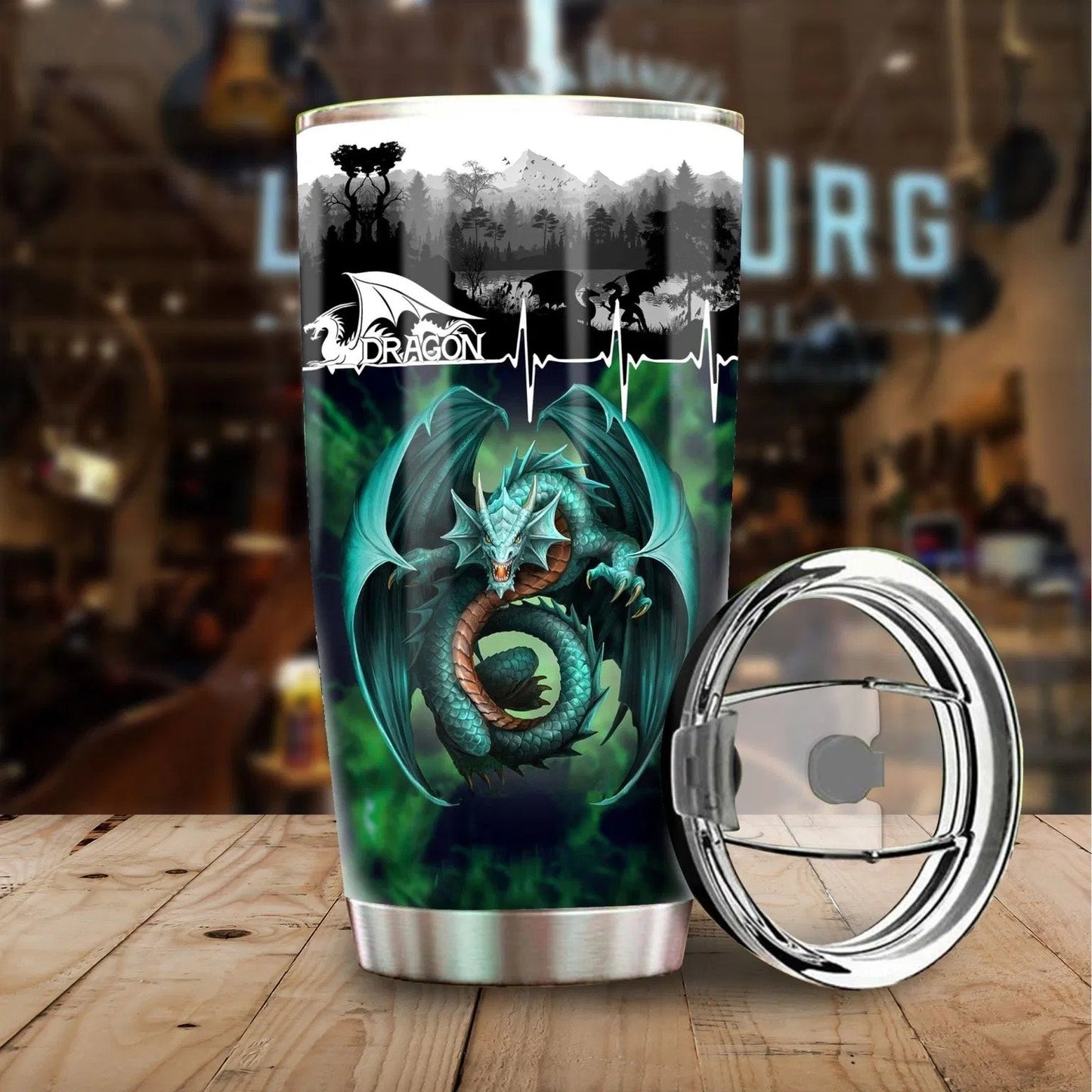 Dragon & Dungeon Tattoo Tumbler 20 Oz Pi020336-Tumbler-NM-Vibe Cosy™