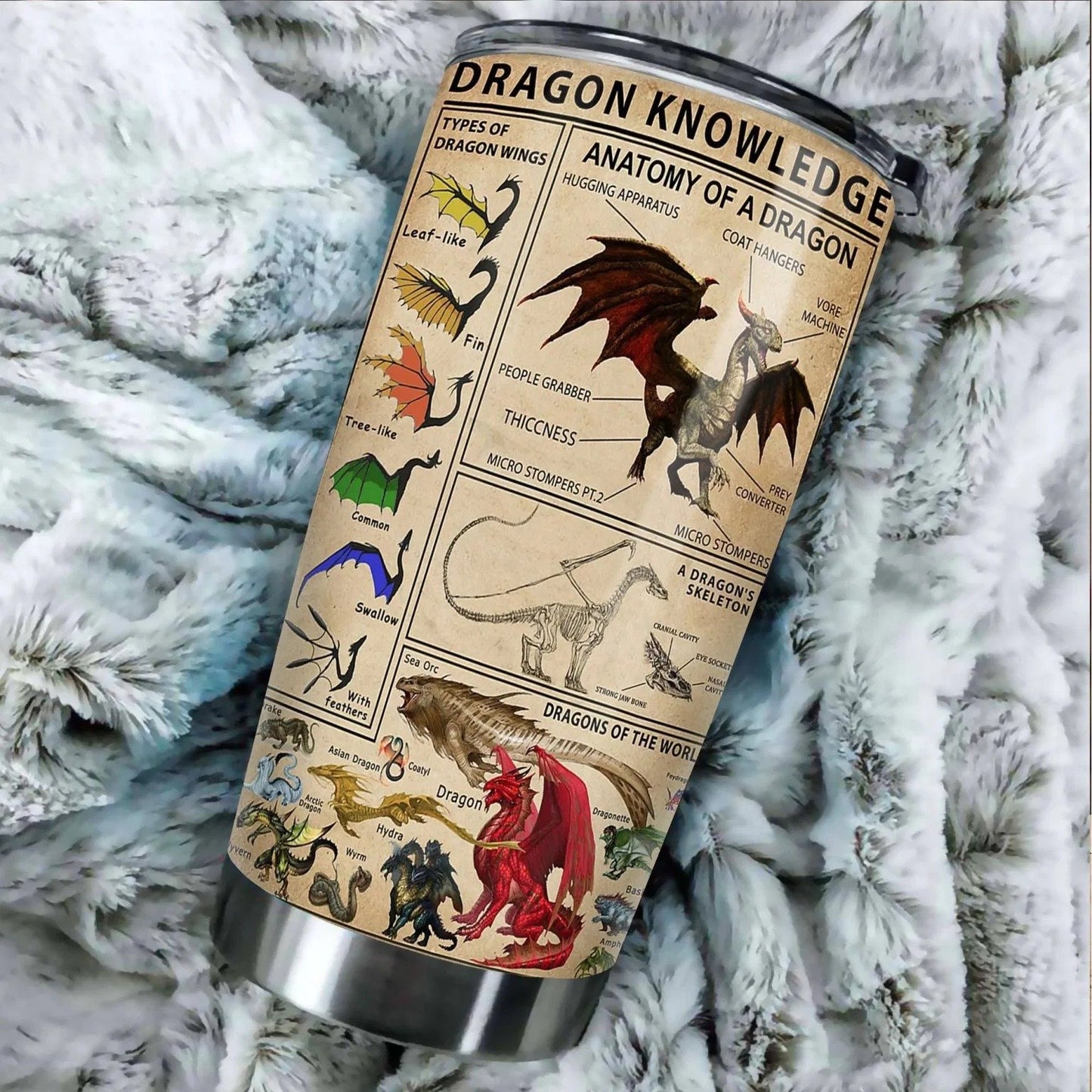 Dragon & Dungeon Tattoo Tumbler 20 Oz Pi020348-Tumbler-NM-Vibe Cosy™