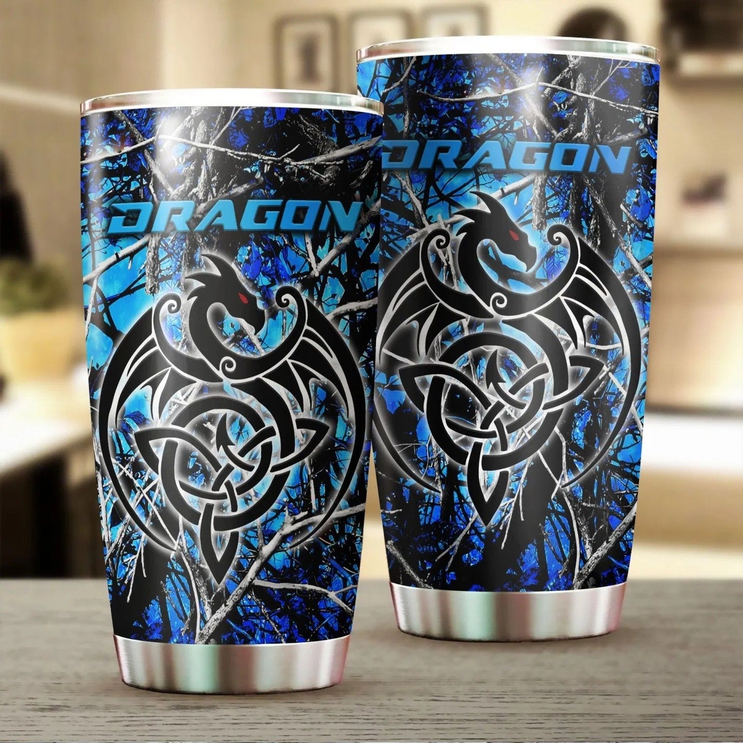 Dragon & Dungeon Tattoo Tumbler 20 Oz Pi020350-Tumbler-NM-Vibe Cosy™