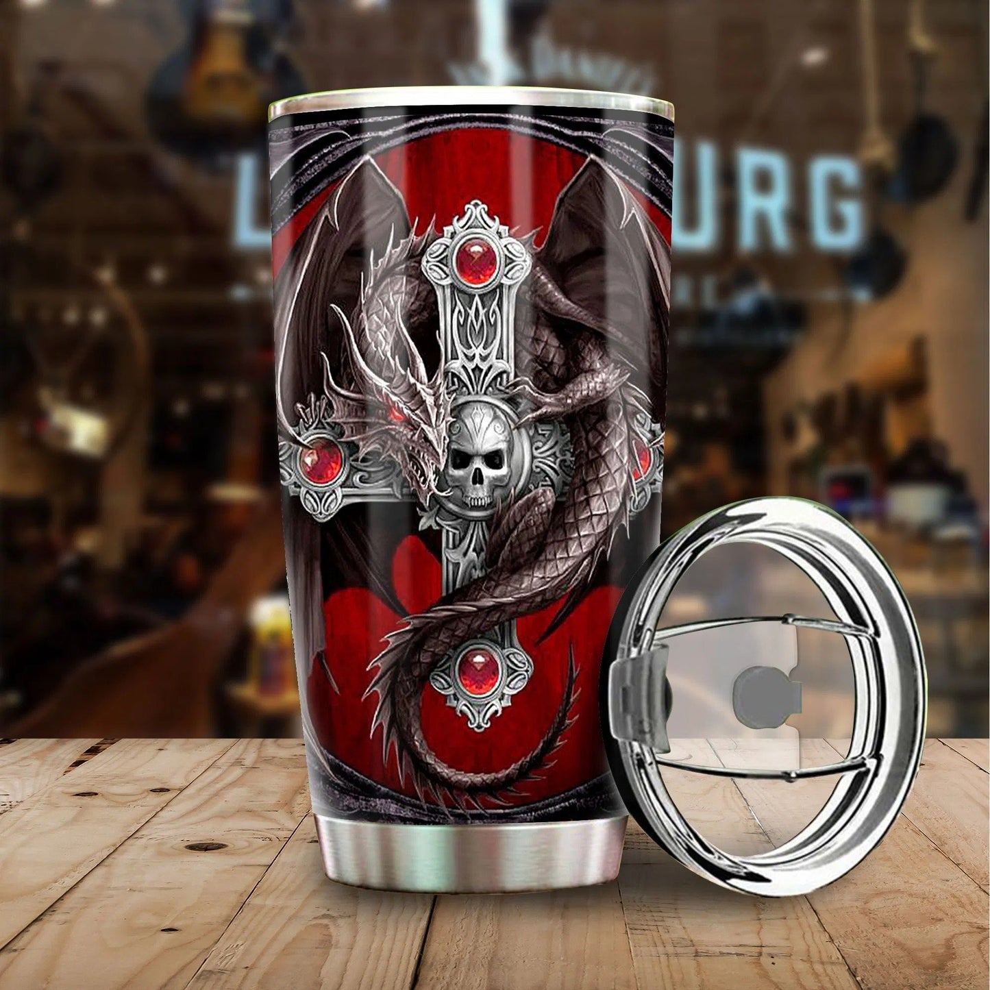 Dragon & Dungeon Tattoo Tumbler 20 Oz HAC020362-Tumbler-NM-Vibe Cosy™