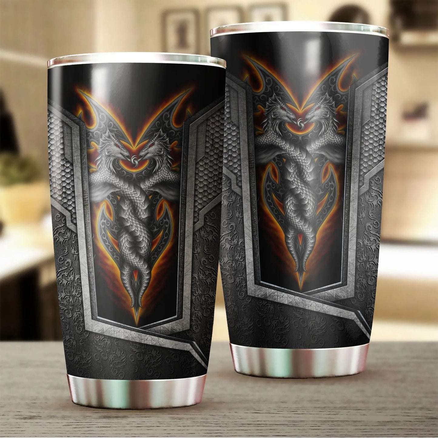 Dragon & Dungeon Tattoo Tumbler 20 Oz HAC020364-Tumbler-NM-Vibe Cosyβ’