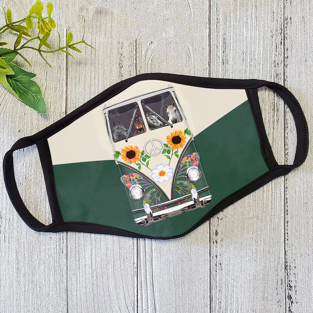 Hippie Truck Horse Face Mask DL