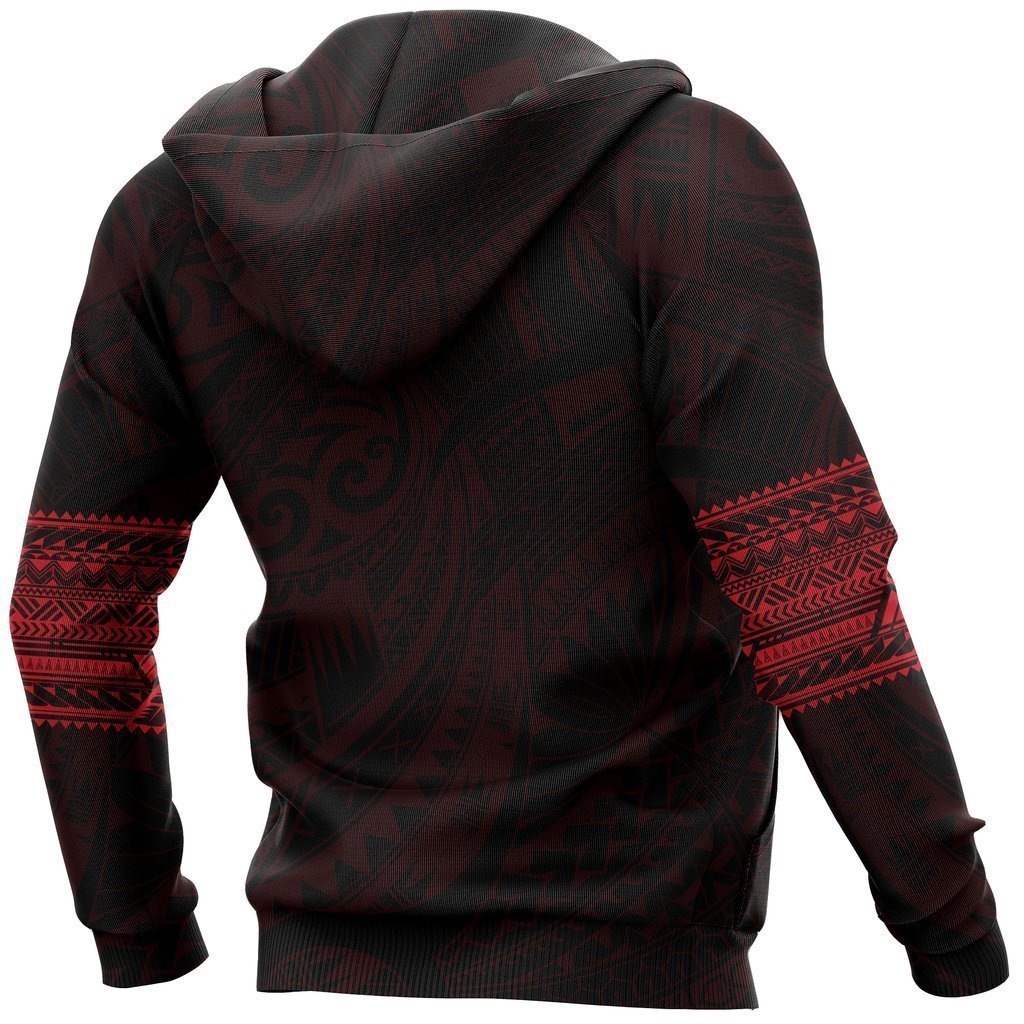 Polynesian Hoodie Tattoo Style Red NVD1334 - Amaze Style™-Apparel