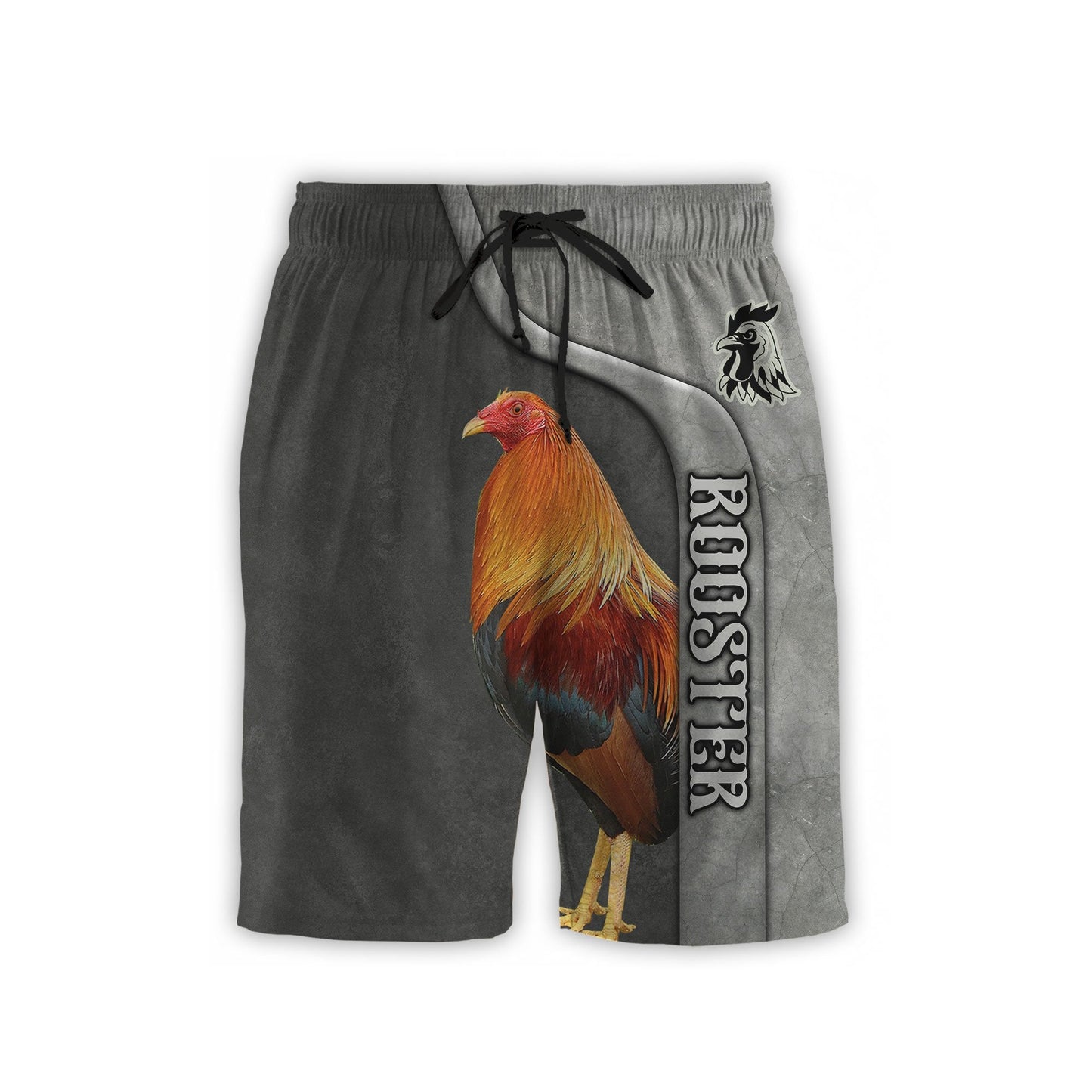 Personalized Rooster Gray Combo T Shirt Board Short