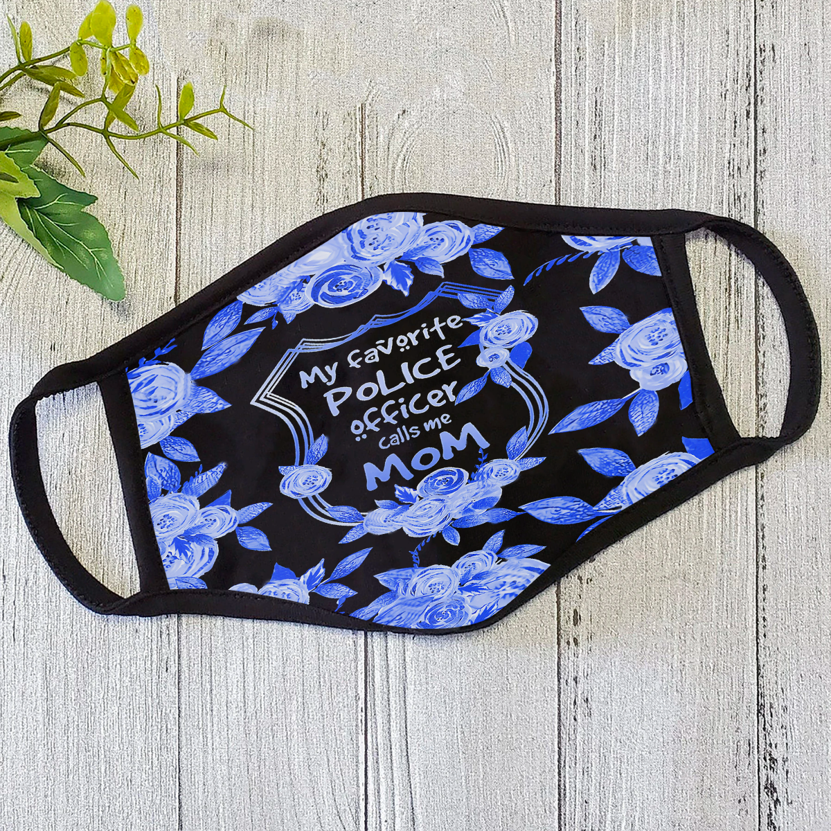 Police Office Mom - Gift for Police Mom Face Mask DL