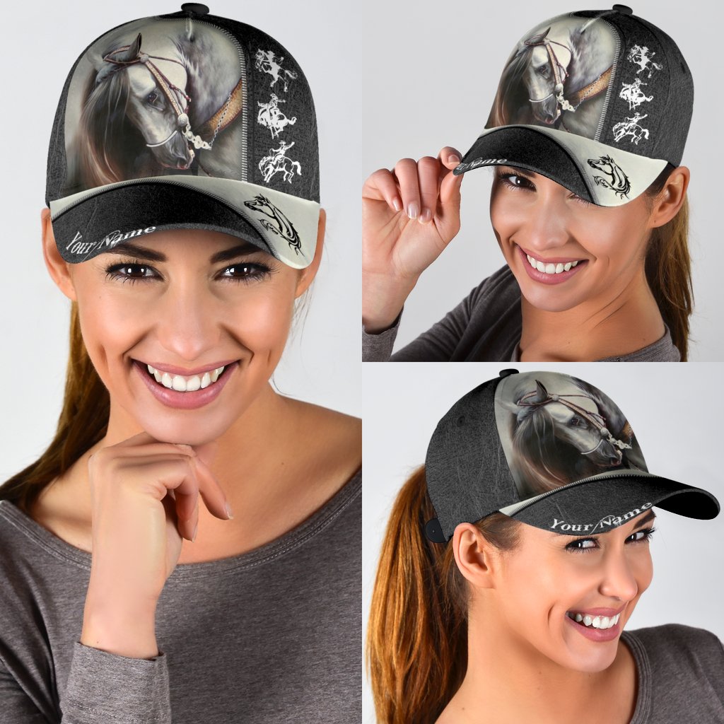 Personalized Name Rodeo Classic Cap Horse Riding Art Ver 2