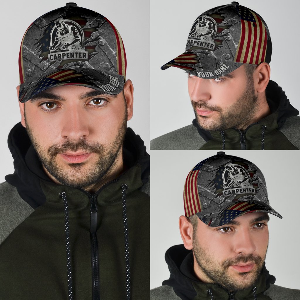 Personalized Name American Carpenter Classic Cap