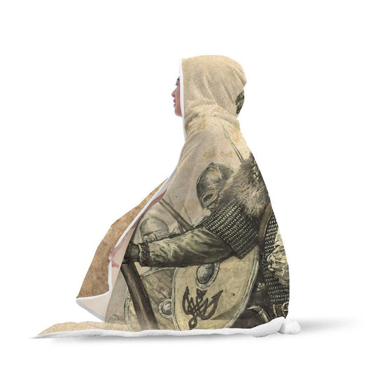 Viking Hooded Blanket - Viking Warrior Hooded Blanket PL084 - Amaze Style™-HOODED BLANKETS (P)