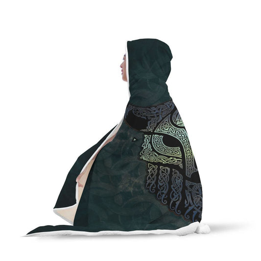 Viking Hooded Blanket - Viking Wolf Hooded Blanket PL109 - Amaze Style™-HOODED BLANKETS (P)