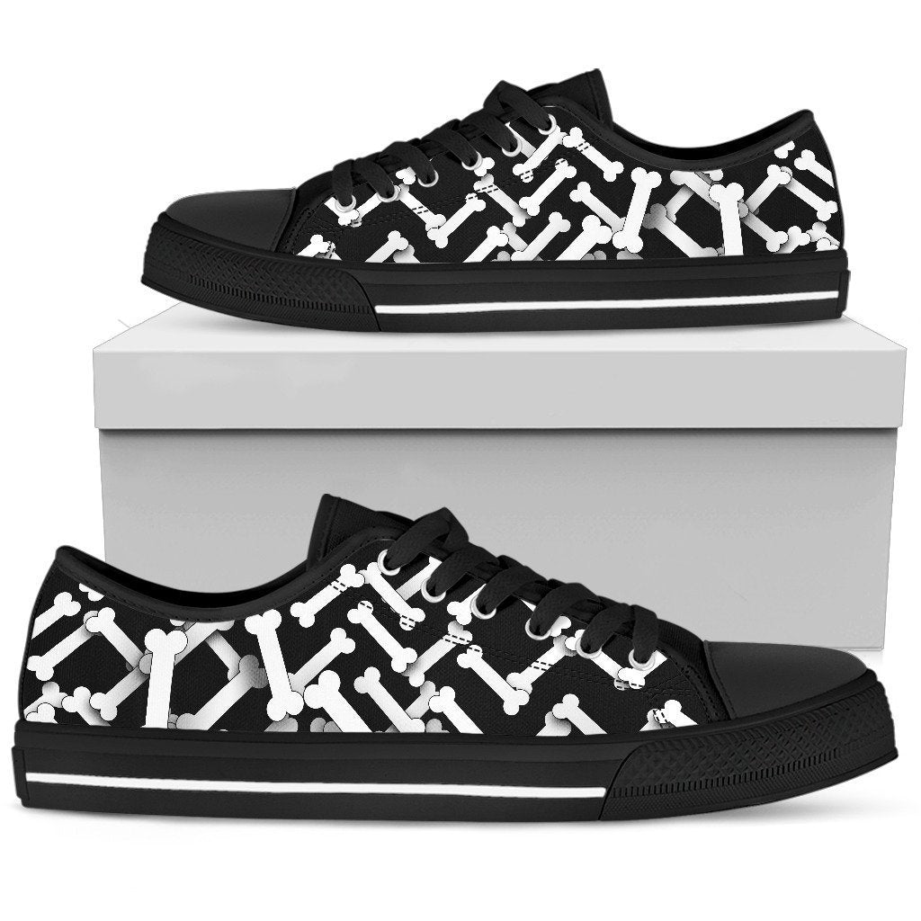 Bones pattern low top shoes PL18032008 - Amaze Style™-