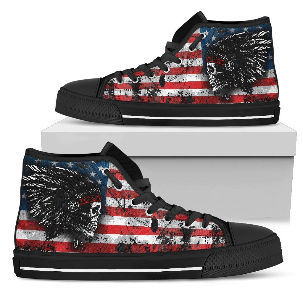 Native american skull pattern high top shoes PL18032028 - Amaze Style™-