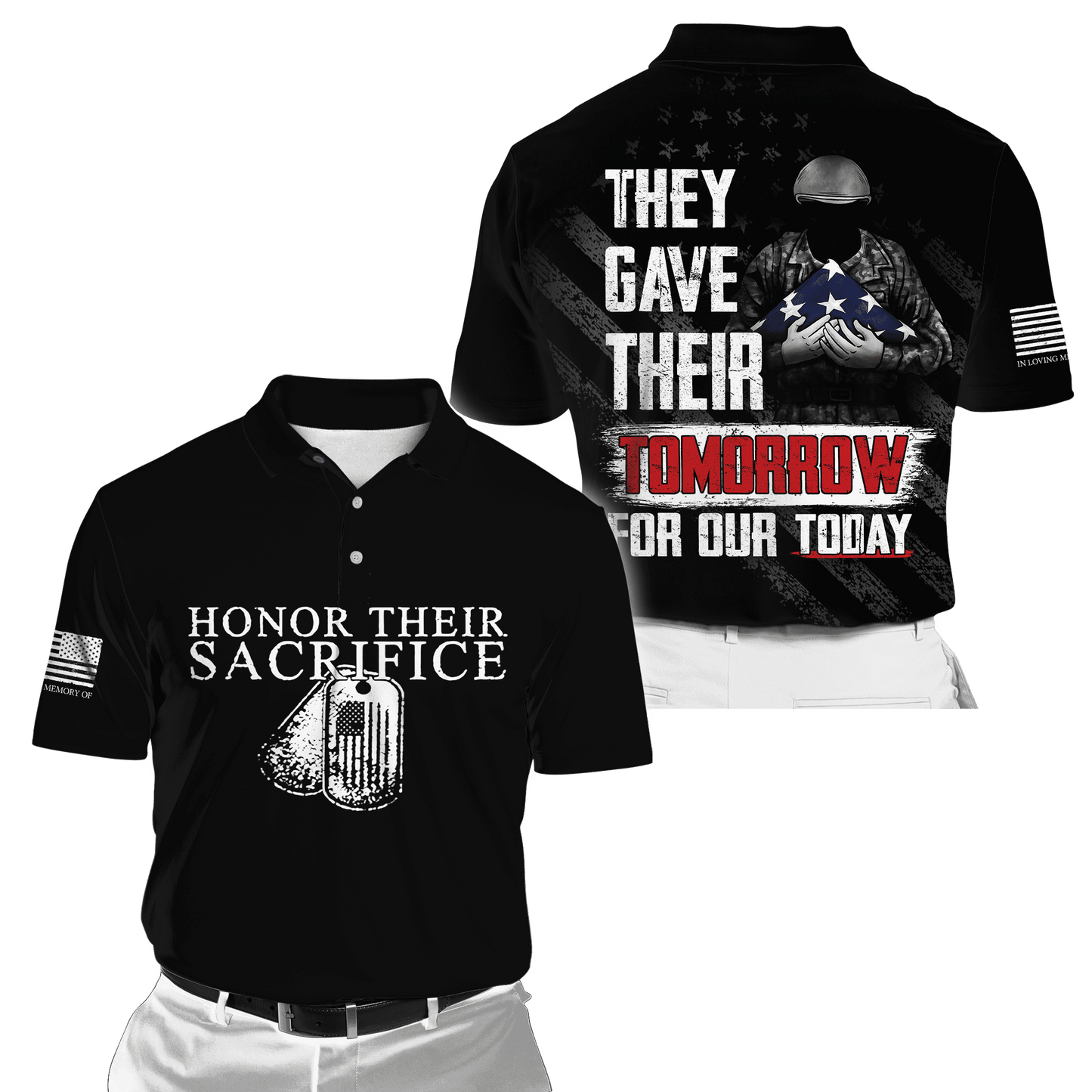 Honor Their Sacrifice Memorial Day 3D All Over Printed Shirts