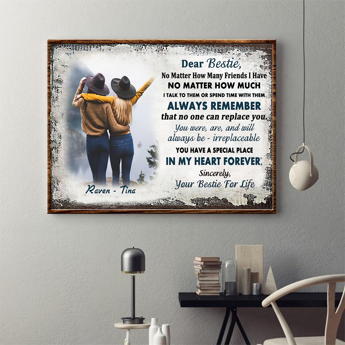 Dear Bestie, No Matter How Many Friends I Have Personalized Custom Canvas, Gift For Friends