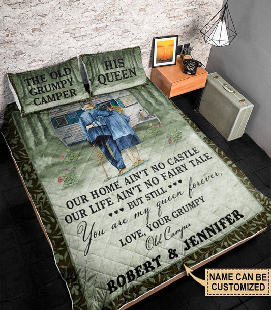 Personalized Camping Our Home Ain't No Castle Customized Quilt Bedding TA