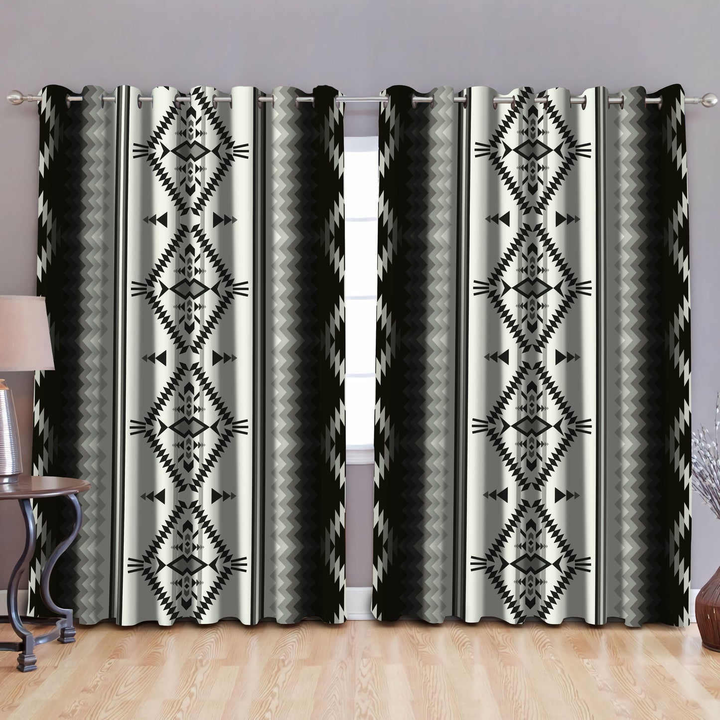Native American Pattern Blackout Thermal Grommet Window Curtains Pi190513 - Amaze Style™-Curtains