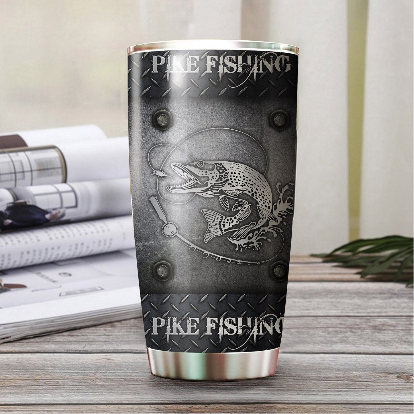 Northern Pike Fishing Metal Stainless Steel Tumbler 20 Oz HC27509 - Amaze Styleโข-Tumbler