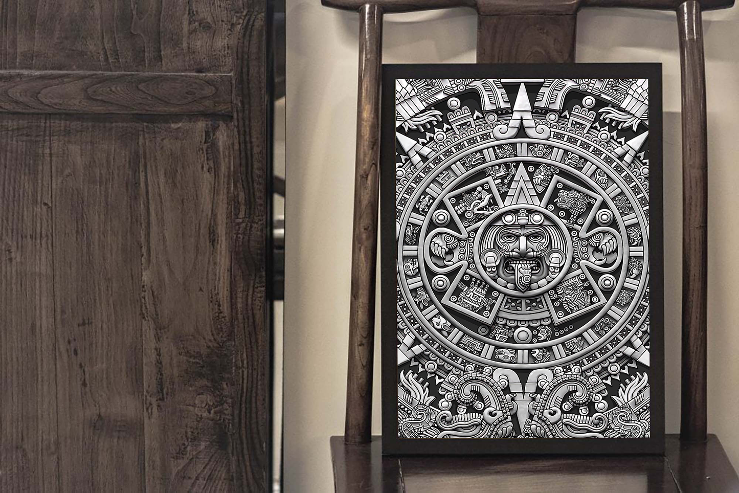 Mexico Aztec Poster Vertical 3D Printed