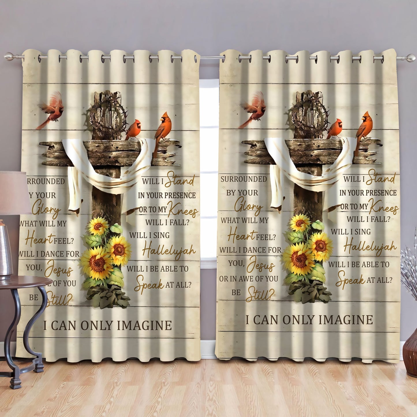 I Can Only Imagine - Jesus Blackout Thermal Grommet Window Curtains QB05252001-TA - Amaze Style™-Curtains