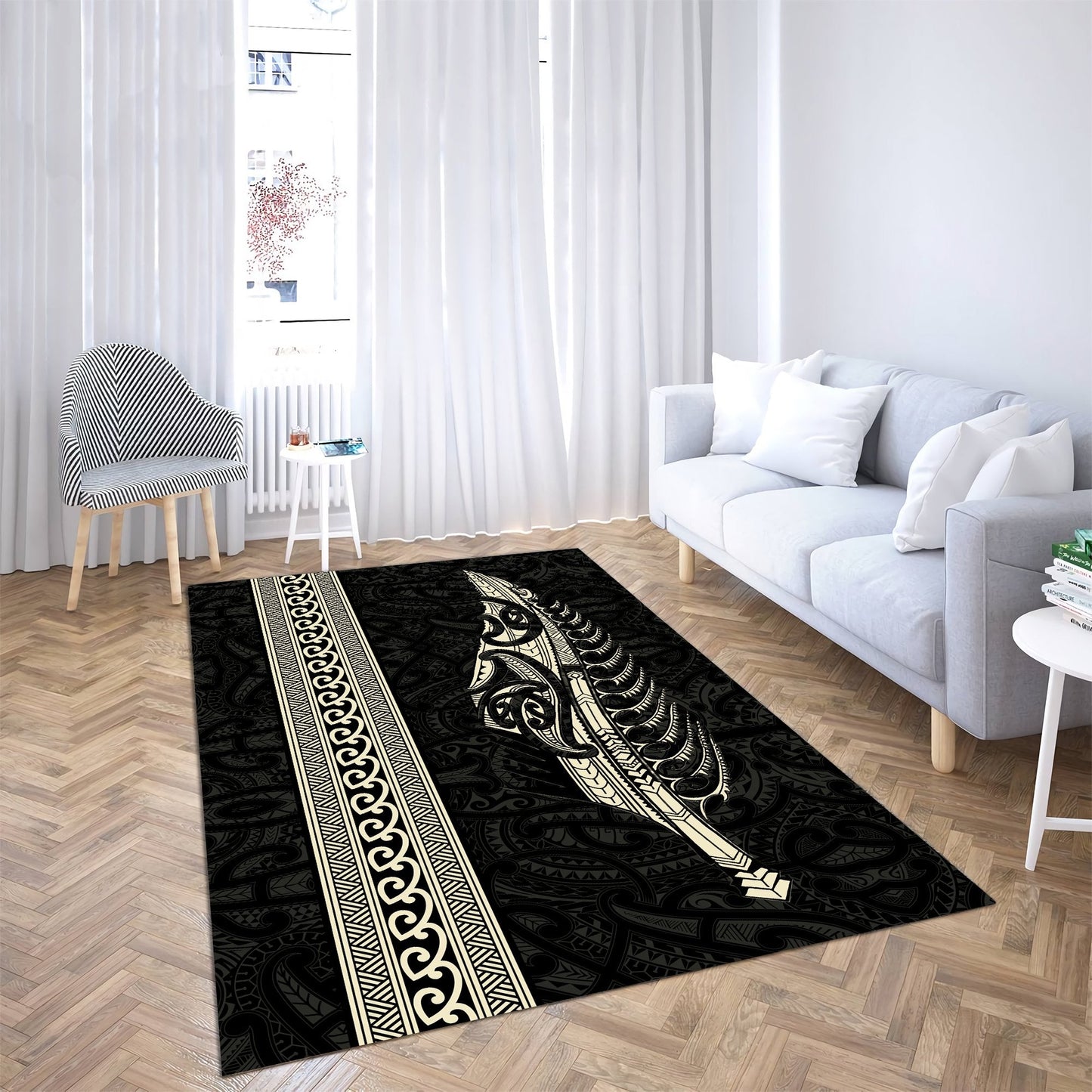 Maori Silver Fern Gold Rug AM15072104