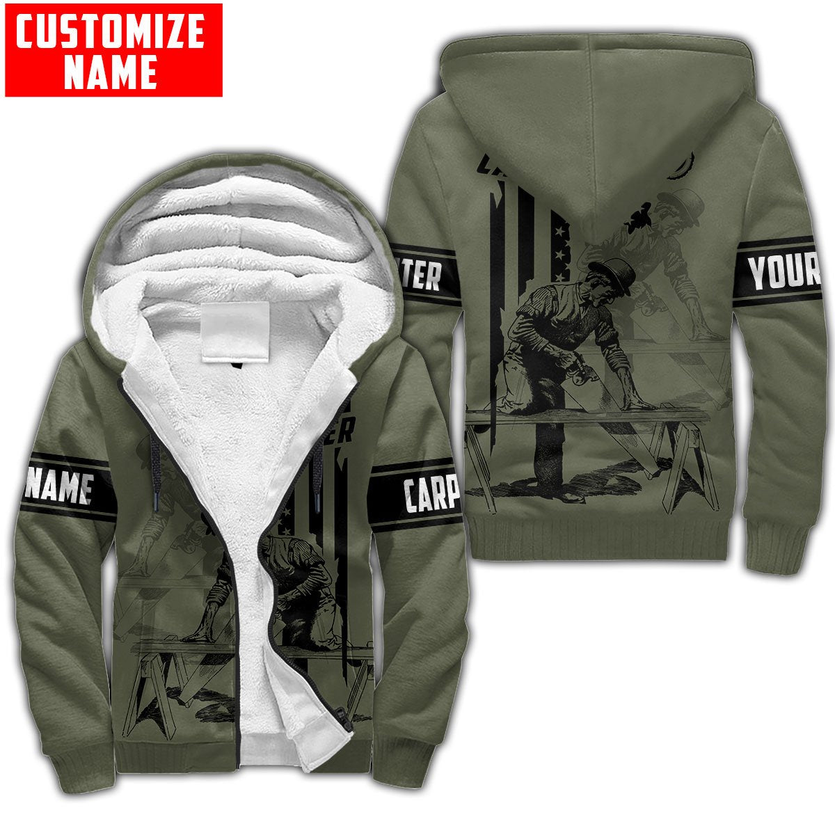 Personalized Name American Carpenter 3D All Over Printed Unisex Shirts Ver 4