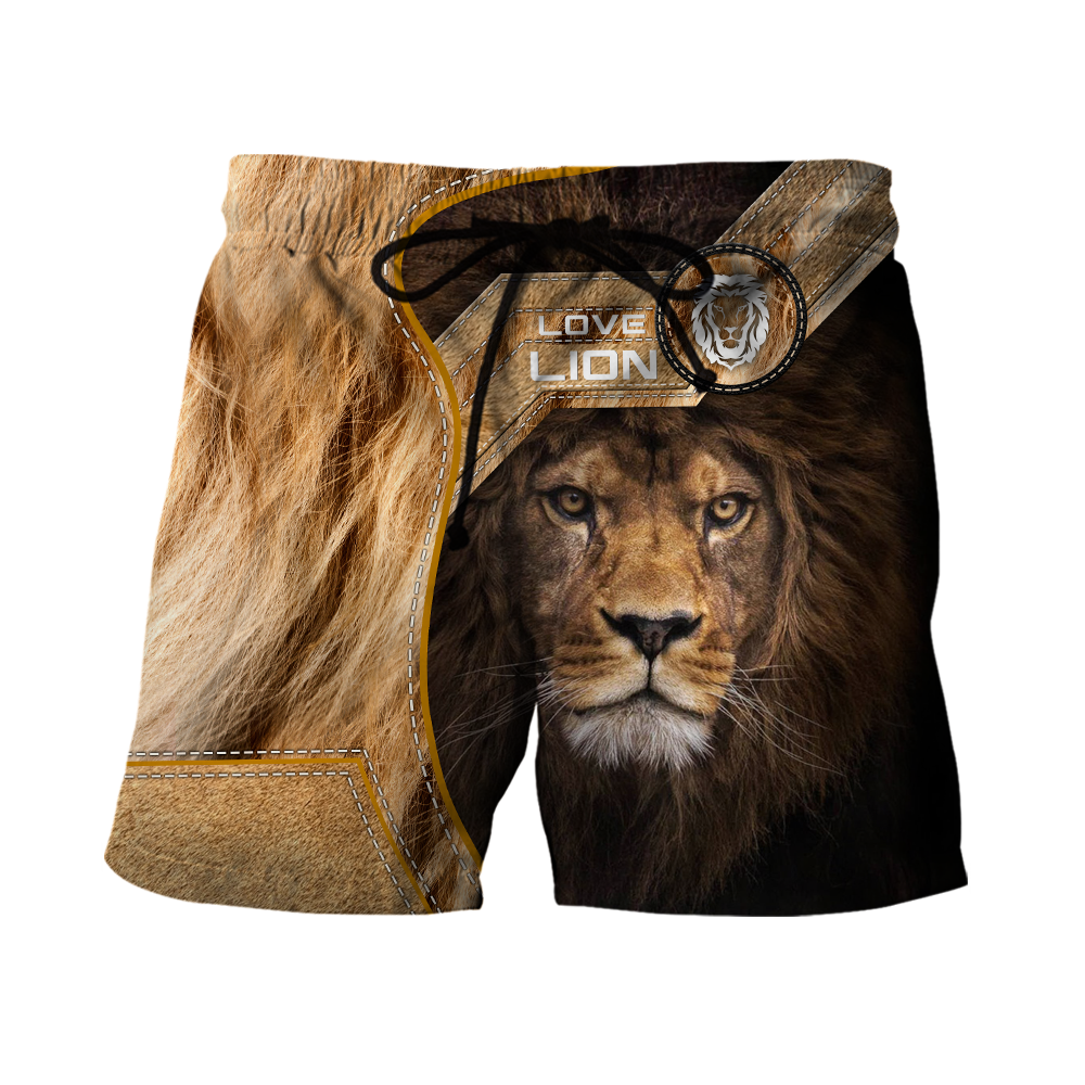 Love Lion 3D all over printed shirts for men and women