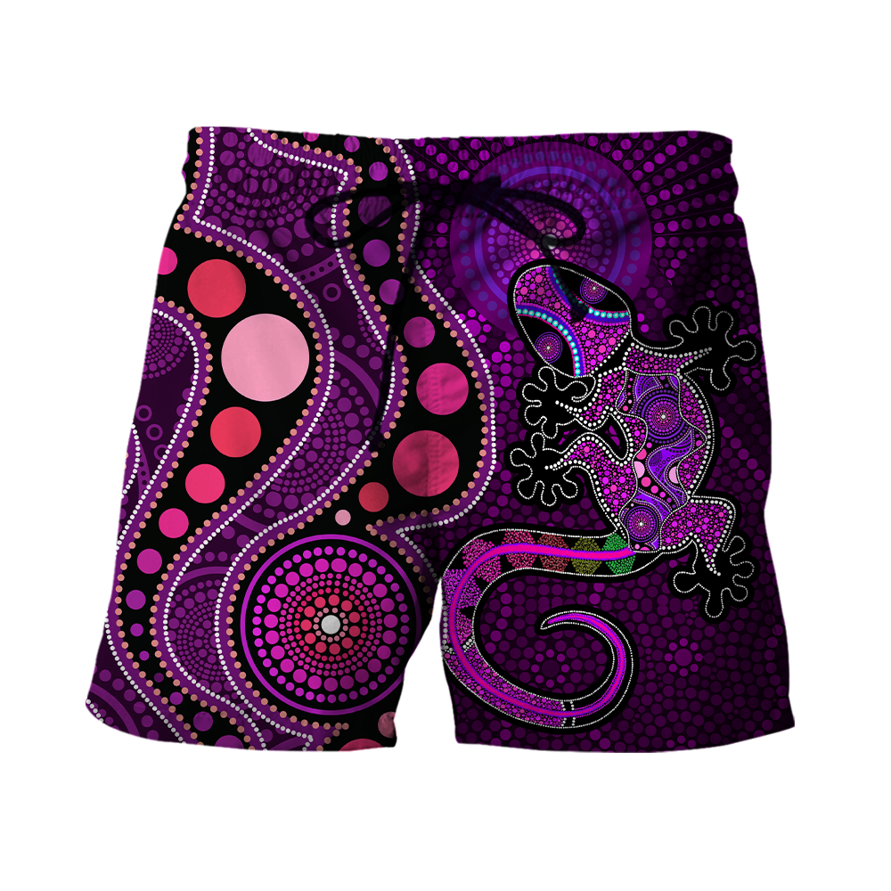 Aboriginal Australia Indigenous Purple The Lizard and The Sun shirts for men and women