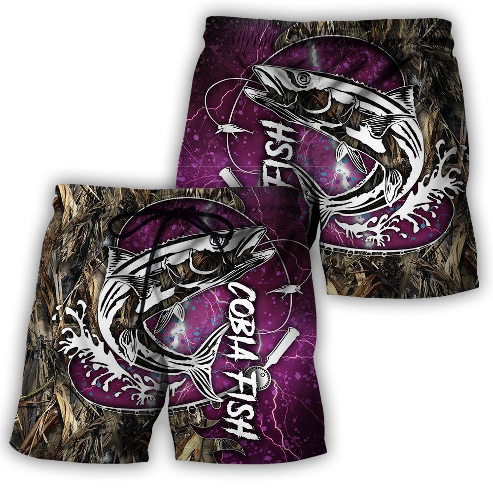 Cobia Fishing camo all over printed shirts for men and women purple color TR251202 - Amaze Style™-Apparel
