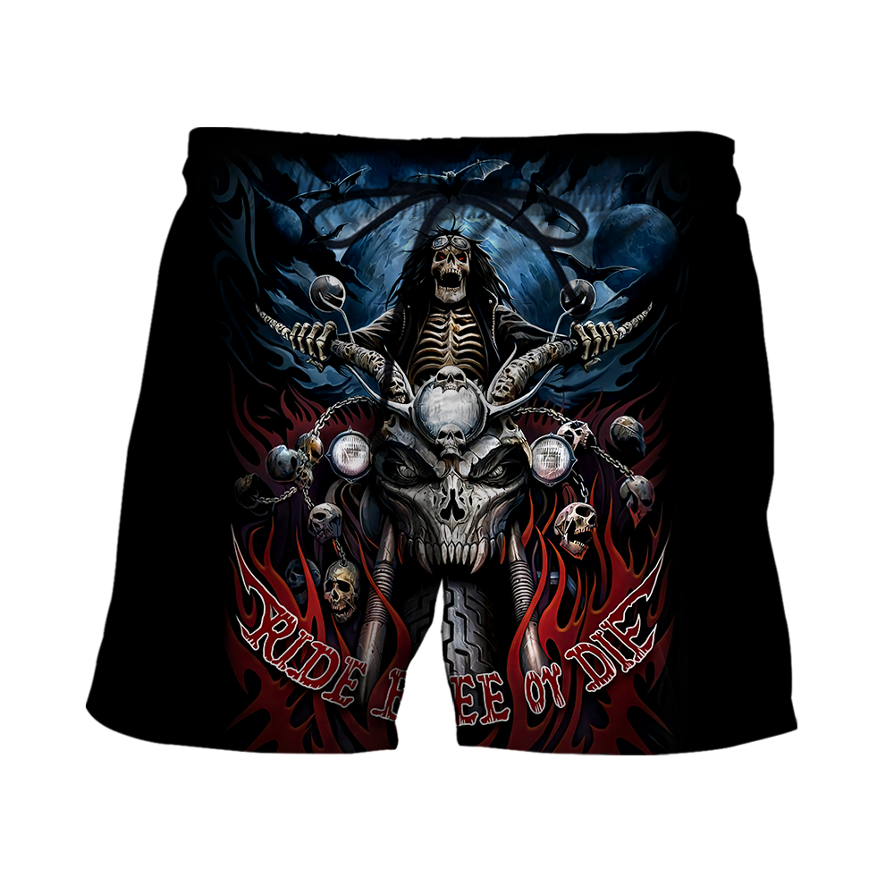 Ride free or die 3D All Over Printed Shirts and short for Men and Women PL