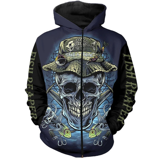 SKULL FISHERMAN 3D ALL OVER PRINTED SHIRTS HC4402 - Amaze Style™-Apparel