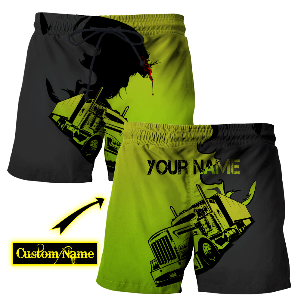 Personalized Name Trucker 3D All Over Printed Shirts For Men and Women