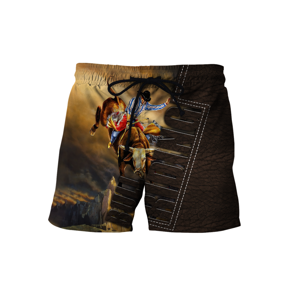 Customize Name Bull Riding 3D All Over Printed Unisex Shirts Bull Rider