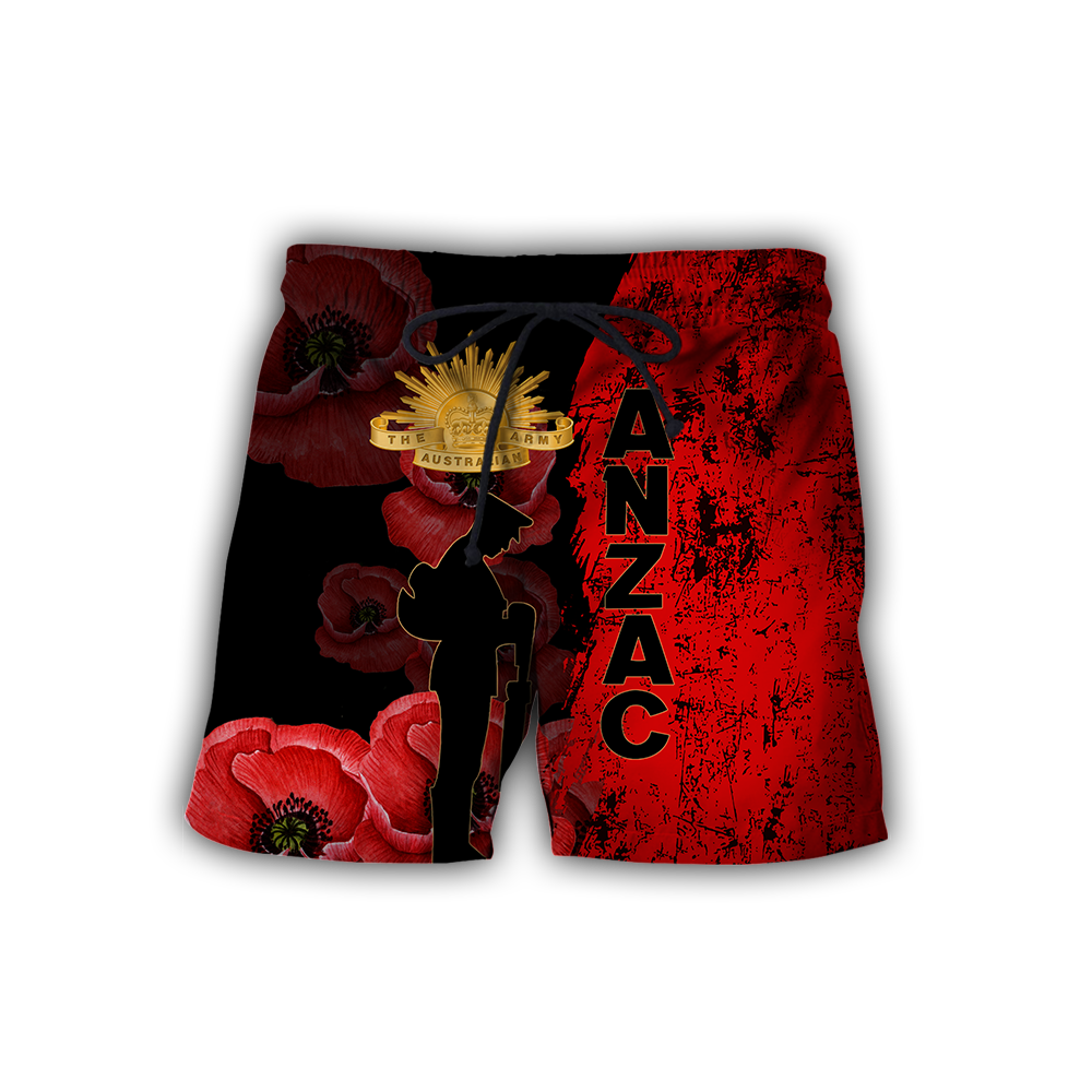 Premium Anzac Day New Zealand And Australia Culture Poppy 3D Printed Unisex Shirts TN