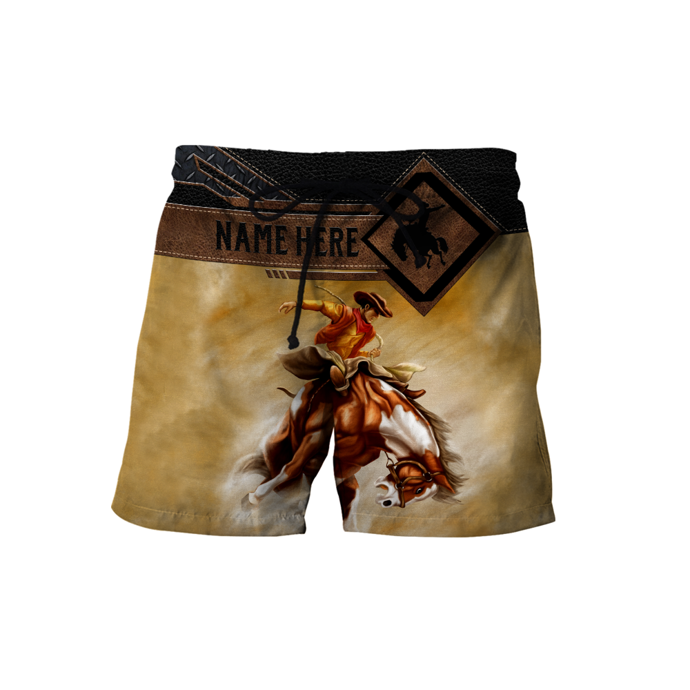 Personalized Name Rodeo 3D All Over Printed Unisex Shirts Bronc Riding Ver 2