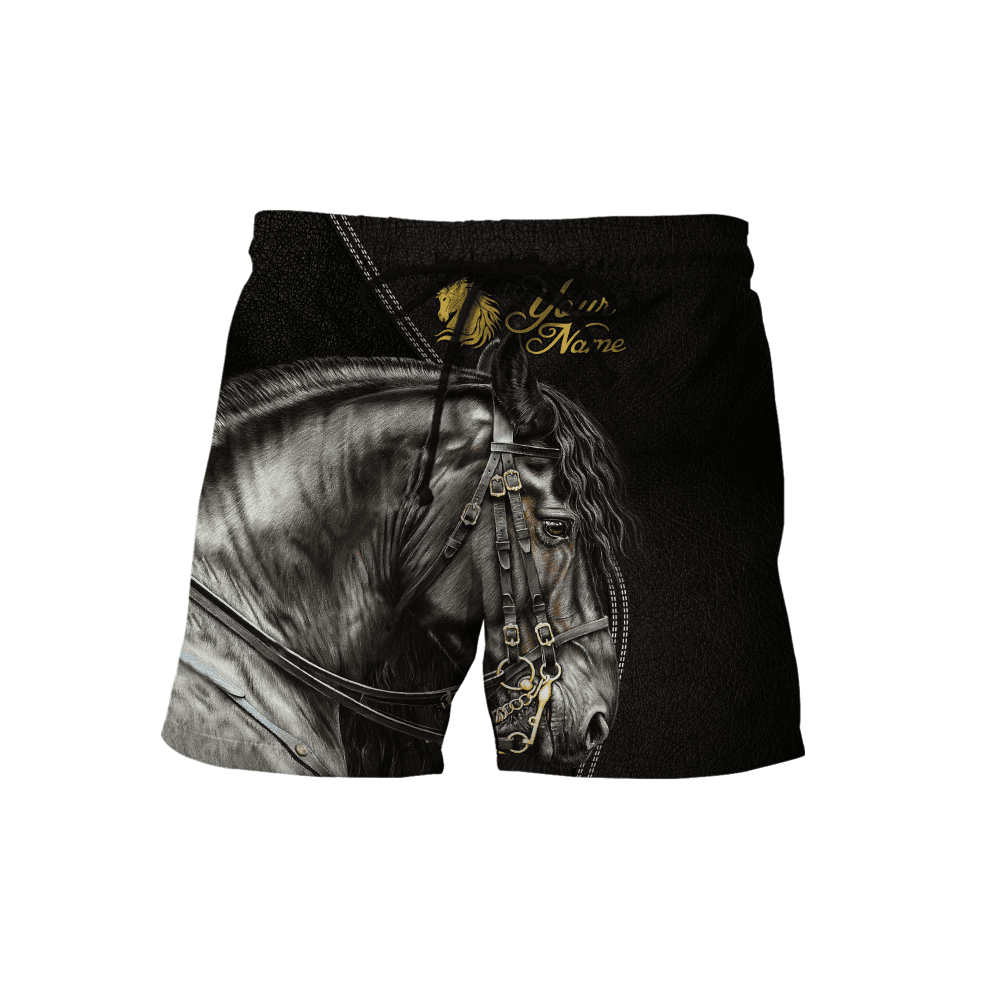 Personalized Name Rodeo 3D All Over Printed Unisex Shirts Black Horse