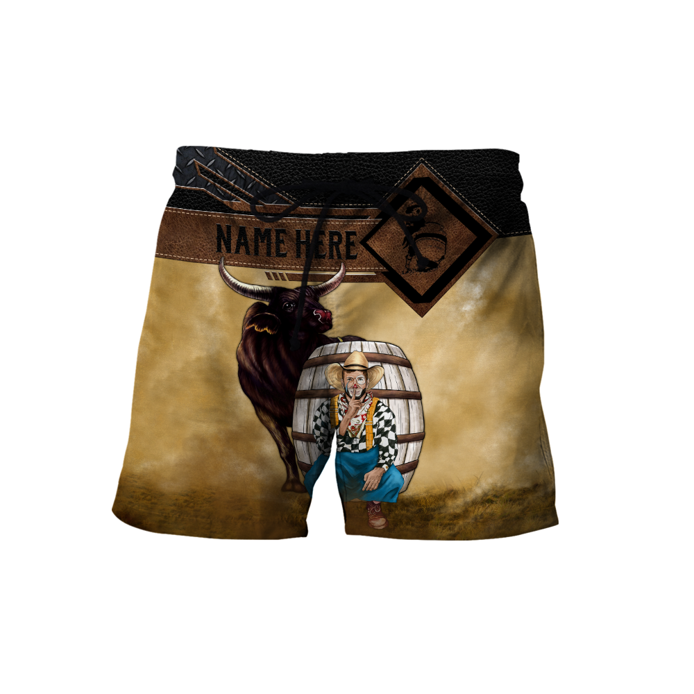 Personalized Name Bull Riding 3D All Over Printed Unisex Shirts Rodeo Clown